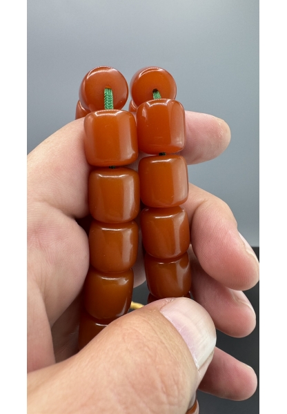 MirgeShoes Eski Döküm Buğulu Hamur Kayısı 108 Gr Sıkma Kehribar Tesbih AHTES2177