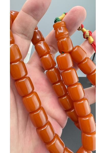 MirgeShoes Eski Döküm Buğulu Hamur Kayısı 108 Gr Sıkma Kehribar Tesbih AHTES2177