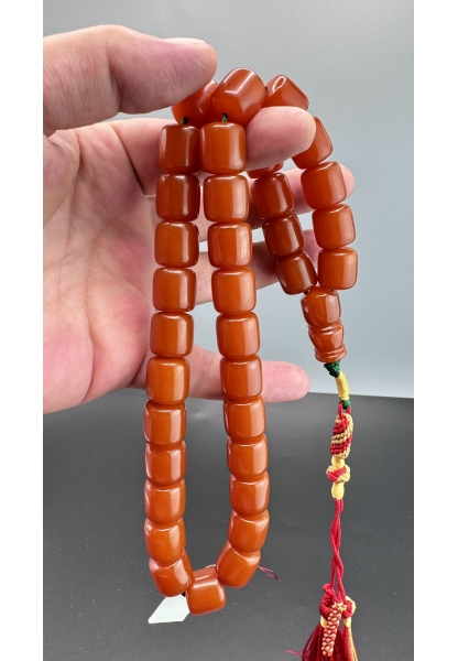 MirgeShoes Eski Döküm Buğulu Hamur Kayısı 108 Gr Sıkma Kehribar Tesbih AHTES2177