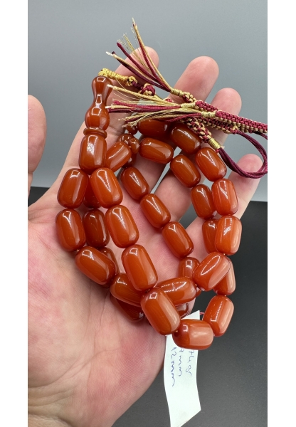 MirgeShoes Eski Döküm Buğulu Hamur Kayısı 74 Gr Sıkma Kehribar Tesbih AHTES2176