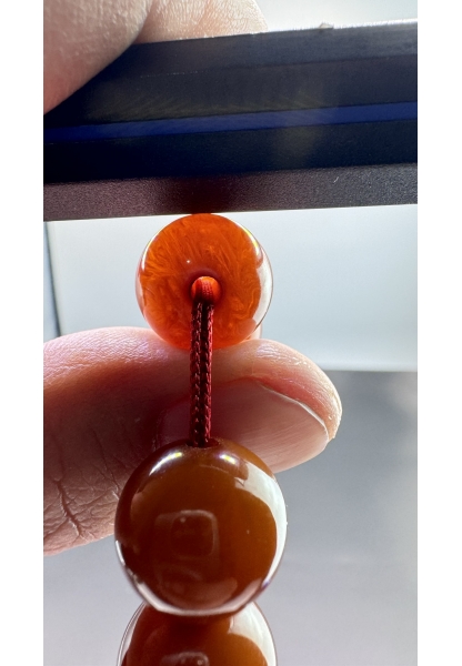 MirgeShoes Eski Döküm Helezon Hareli Kayısı 75 Gr Sıkma Kehribar Tesbih AHTES2168