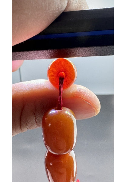 MirgeShoes Eski Döküm Helezon Hareli Kayısı 80 Gr Sıkma Kehribar Tesbih AHTES2120