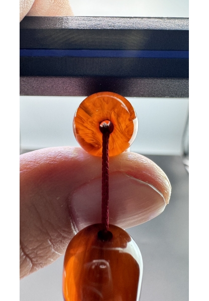 MirgeShoes Eski Döküm Helezon Hareli Mişmiş 58 Gr Sıkma Kehribar Tesbih AHTES2170