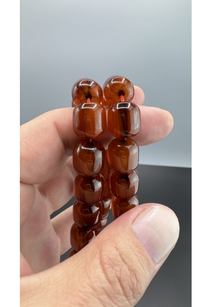 MirgeShoes Eski Döküm Helezon Hareli Mişmiş 58 Gr Sıkma Kehribar Tesbih AHTES2170