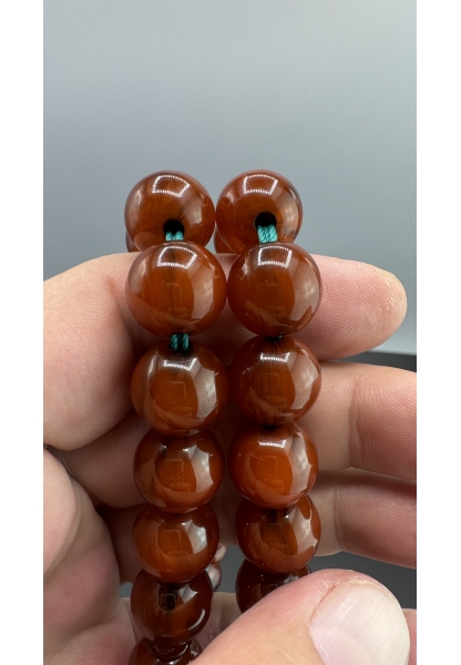 MirgeShoes Eski Döküm Helezon Hareli Mişmiş 68 Gr Sıkma Kehribar Tesbih AHTES2172