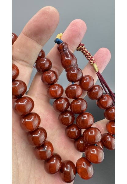 MirgeShoes Eski Döküm Helezon Hareli Mişmiş 70 Gr Sıkma Kehribar Tesbih AHTES2166