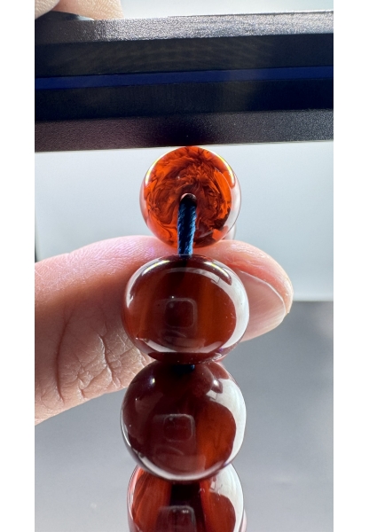 MirgeShoes Eski Döküm Helezon Hareli Mişmiş 70 Gr Sıkma Kehribar Tesbih AHTES2166