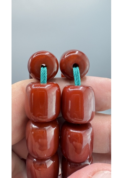 MirgeShoes Eski Döküm Helezon Hareli Vişne 100 Gr Sıkma Kehribar Tesbih AHTES2118