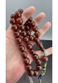 MirgeShoes Eski Döküm Helezon Hareli Vişne 79 Gr Sıkma Kehribar Tesbih AHTES2123