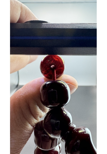 MirgeShoes Eski Döküm Helezon Hareli Vişne 88 Gr Sıkma Kehribar Tesbih AHTES2131