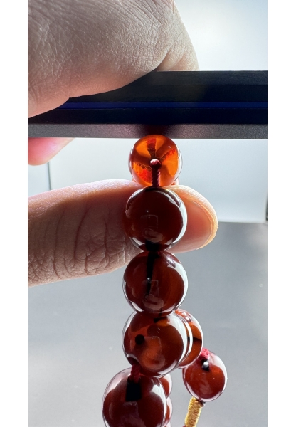 MirgeShoes Eski Döküm Rüzgar Gülü Hareli Miş Miş 69 Gr Sıkma Kehribar Tesbih AHTES2105