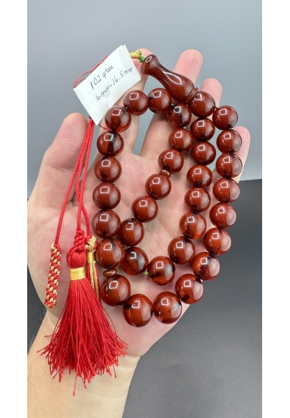 MirgeShoes Eski Döküm Rüzgar Gülü Hareli Mişmiş 102 Gr Sıkma Kehribar Tesbih AHTES2150