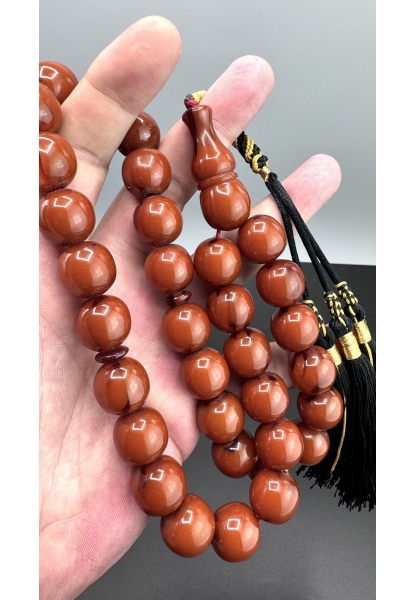 MirgeShoes Eski Döküm Rüzgar Gülü Hareli Mişmiş 110 Gr Sıkma Kehribar Tesbih AHTES2122