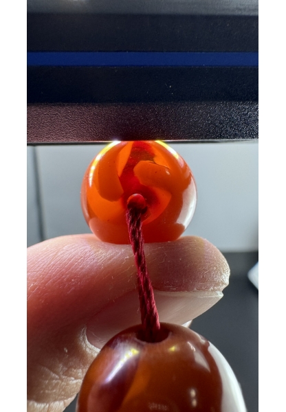 MirgeShoes Eski Döküm Rüzgar Gülü Hareli Mişmiş 110 Gr Sıkma Kehribar Tesbih AHTES2145