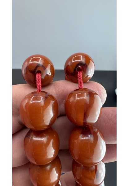 MirgeShoes Eski Döküm Rüzgar Gülü Hareli Mişmiş 110 Gr Sıkma Kehribar Tesbih AHTES2146