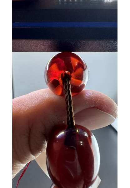 MirgeShoes Eski Döküm Rüzgar Gülü Hareli Mişmiş 120 Gr Sıkma Kehribar Tesbih AHTES2143