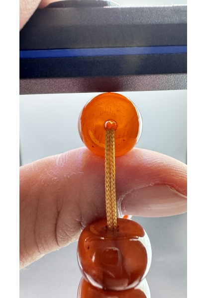 MirgeShoes Eski Döküm Rüzgar Gülü Hareli Mişmiş 61 Gr Sıkma Kehribar Tesbih AHTES2159