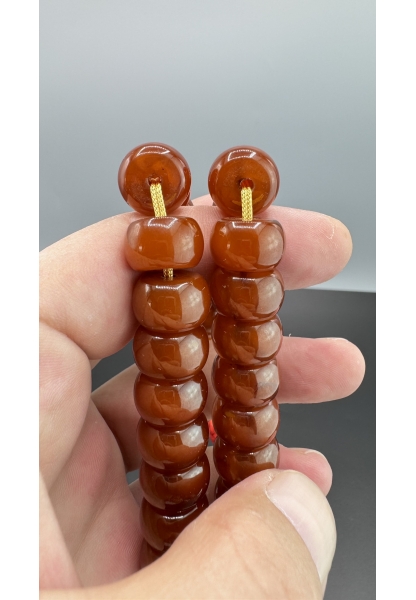 MirgeShoes Eski Döküm Rüzgar Gülü Hareli Mişmiş 61 Gr Sıkma Kehribar Tesbih AHTES2159