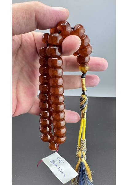 MirgeShoes Eski Döküm Rüzgar Gülü Hareli Mişmiş 62 Gr Sıkma Kehribar Tesbih AHTES2110