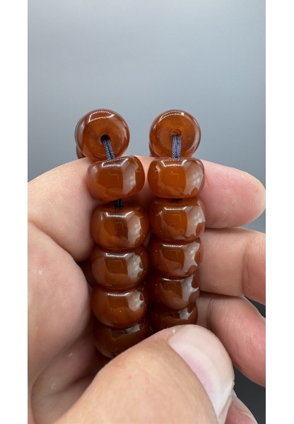 MirgeShoes Eski Döküm Rüzgar Gülü Hareli Mişmiş 62 Gr Sıkma Kehribar Tesbih AHTES2110