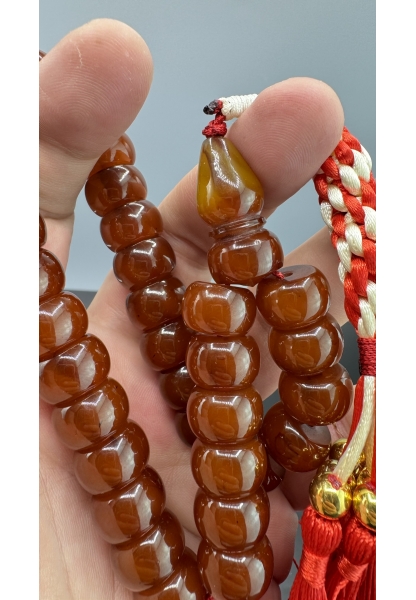 MirgeShoes Eski Döküm Rüzgar Gülü Hareli Mişmiş 62,5 Gr Sıkma Kehribar Tesbih AHTES2152