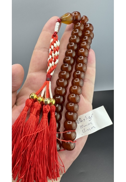 MirgeShoes Eski Döküm Rüzgar Gülü Hareli Mişmiş 62,5 Gr Sıkma Kehribar Tesbih AHTES2152