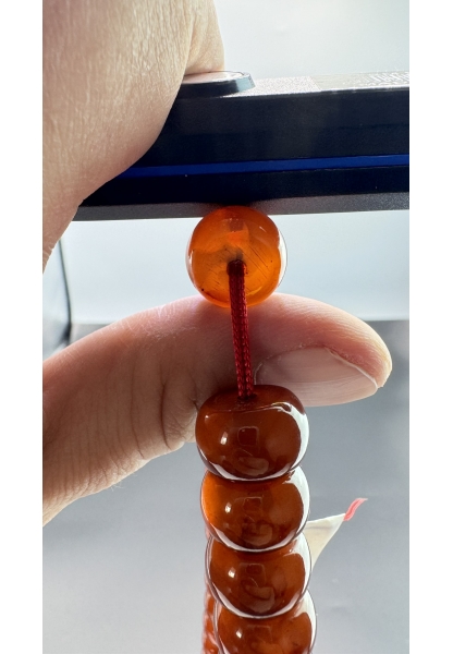 MirgeShoes Eski Döküm Rüzgar Gülü Hareli Mişmiş 62,5 Gr Sıkma Kehribar Tesbih AHTES2152