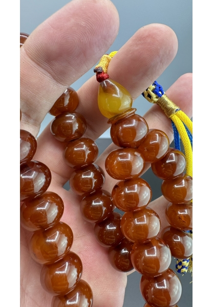 MirgeShoes Eski Döküm Rüzgar Gülü Hareli Mişmiş 65 Gr Sıkma Kehribar Tesbih AHTES2116