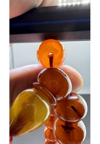 MirgeShoes Eski Döküm Rüzgar Gülü Hareli Mişmiş 65 Gr Sıkma Kehribar Tesbih AHTES2116