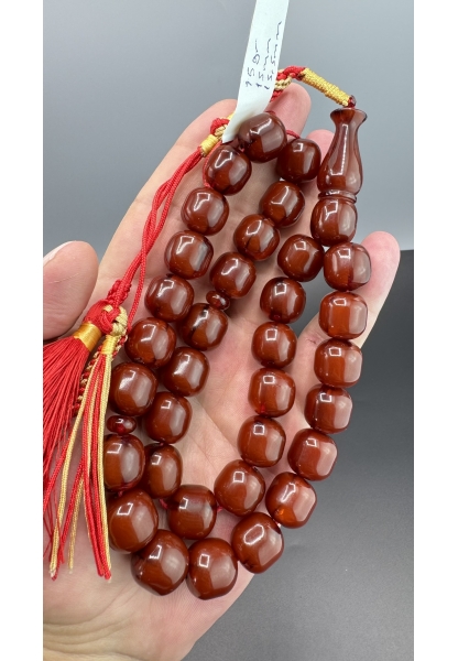 MirgeShoes Eski Döküm Rüzgar Gülü Hareli Mişmiş 95 Gr Sıkma Kehribar Tesbih AHTES2151