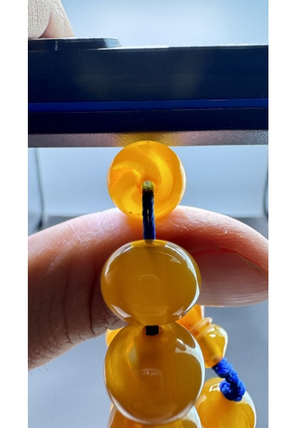 MirgeShoes Eski Döküm Rüzgar Gülü Hareli Sarı 58 Gr Sıkma Kehribar Tesbih AHTES2109