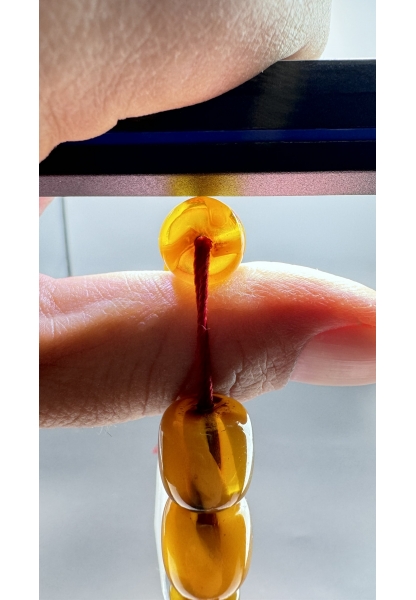 MirgeShoes Eski Döküm Rüzgar Gülü Hareli Sarı 59 Gr Sıkma Kehribar Tesbih AHTES2115