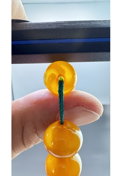 MirgeShoes Eski Döküm Rüzgar Gülü Hareli Sarı 59 Gr Sıkma Kehribar Tesbih AHTES2158