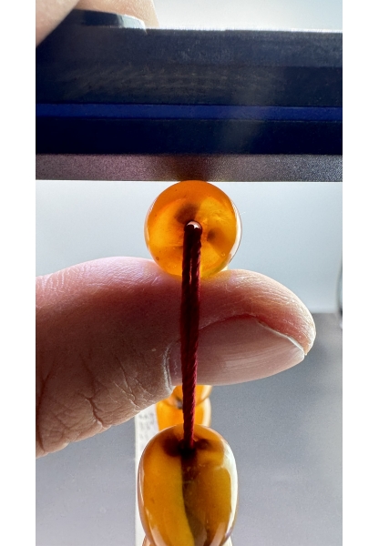 MirgeShoes Eski Döküm Rüzgar Gülü Hareli Sarı 59 Gr Sıkma Kehribar Tesbih AHTES2162