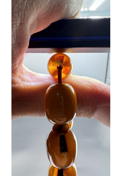 MirgeShoes Eski Döküm Rüzgar Gülü Hareli Sarı 83 Gr Sıkma Kehribar Tesbih AHTES2111