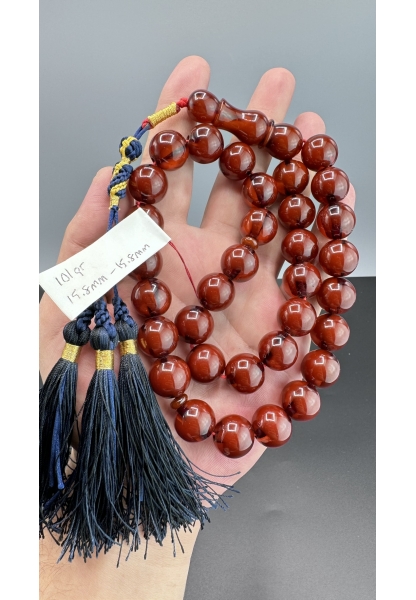 MirgeShoes Eski Döküm Rüzgar Gülü Hareli Vişne 101 Gr Sıkma Kehribar Tesbih AHTES2128