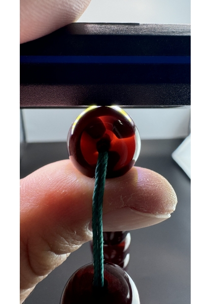 MirgeShoes Eski Döküm Rüzgar Gülü Hareli Vişne 120 Gr Sıkma Kehribar Tesbih AHTES2142