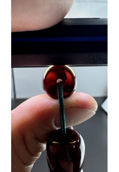 MirgeShoes Eski Döküm Rüzgar Gülü Hareli Vişne 96 Gr Sıkma Kehribar Tesbih AHTES2141