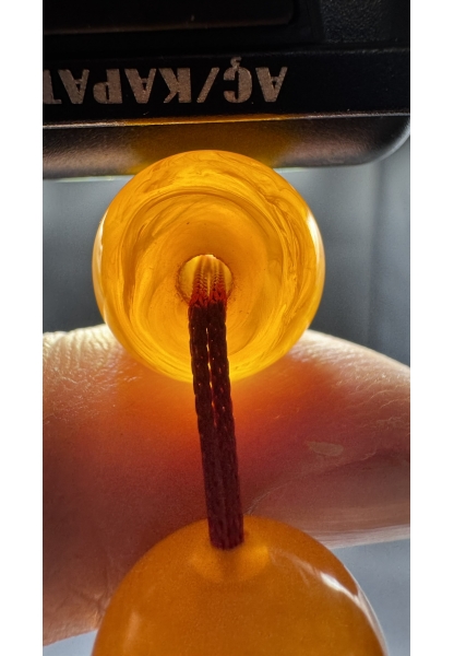 MirgeShoes Firfirik Hareli Koleksiyonluk Portakal 98 Gr Faturan Sıkma Kehribar Tespih AHTES2511