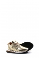 MirgeShoes Altın Bağcıklı Kadın Casual Ayakkabı İçi Dışı Hakiki Deri MRG01297261400680