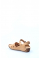 MirgeShoes Kadın Sandalet İçi Dışı Hakiki Deri Bej  MRG0189326217
