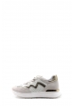 MirgeShoes Beyaz-Altın Bağcıklı Kadın Spor Ayakkabı İçi Dışı Hakiki Deri MRG0188726124263