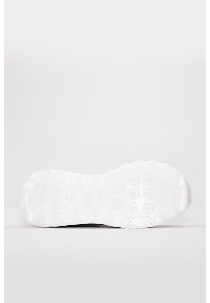 MirgeShoes Beyaz-Altın Bağcıklı Kadın Spor Ayakkabı İçi Dışı Hakiki Deri MRG0188726124283