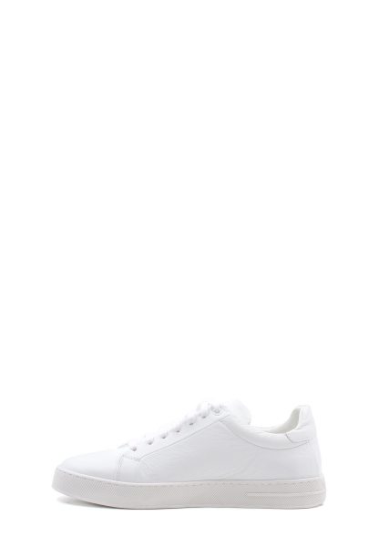 MirgeShoes Beyaz Bağcıklı Erkek Casual Ayakkabı İçi Dışı Hakiki Deri MRG01949131613