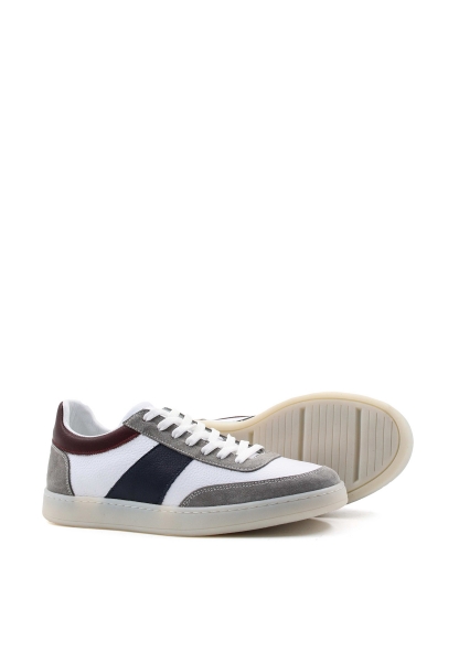MirgeShoes Beyaz Bağcıklı Erkek Casual Ayakkabı İçi Dışı Hakiki Deri MRG018531314249