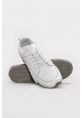 MirgeShoes Beyaz Bağcıklı Erkek Spor Sneaker Ayakkabı İçi Dışı Hakiki Deri MRG0125713132736