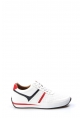  MirgeShoes Beyaz Bağcıklı Erkek Sneaker Spor Ayakkabı İçi Dışı Hakiki Deri MRG019861311907