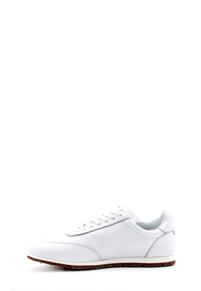 MirgeShoes Beyaz Bağcıklı Erkek Spor Sneaker Ayakkabı İçi Dışı Hakiki Deri MRG018531313617
