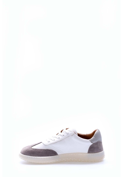 MirgeShoes Beyaz Bağcıklı Kadın Casual Ayakkabı İçi Dışı Hakiki Deri MRG013762612221