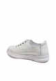 MirgeShoes Beyaz Bağcıklı Kadın Casual Ayakkabı İçi Dışı Hakiki Deri MRG01713261514